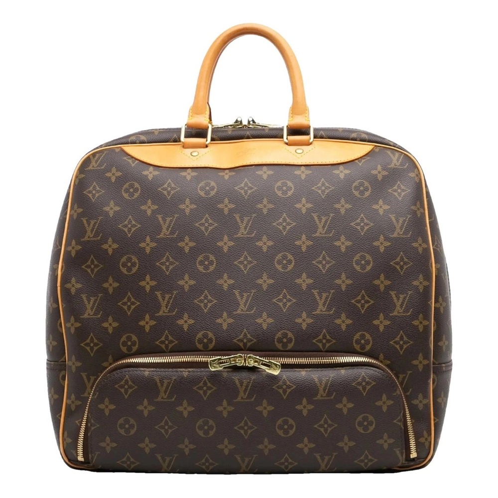 LOUIS VUITTON Evasion Vintage Leather Travel Bag Large Handbag Monogram VTG RARE - Picture 2 of 14